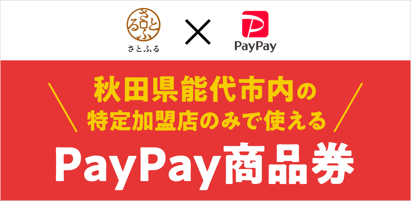 能代市ふるさと納税 PayPay商品券 さとふる