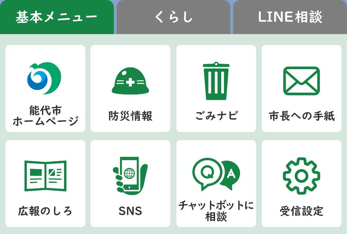 基本メニュータブ