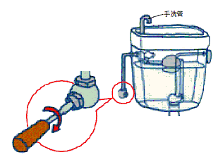 水洗トイレのタンク画像