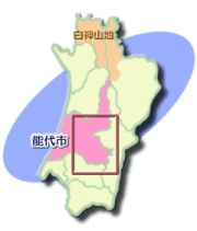 能代観光絵巻東地区全体図