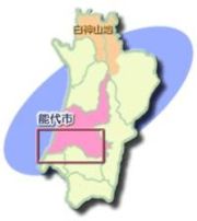 能代観光絵巻　南地区全体図