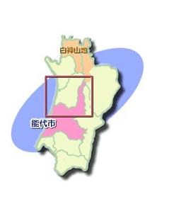 能代観光絵巻北地区全体図