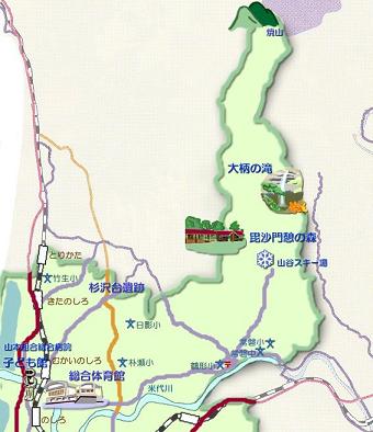 能代観光絵巻北地区拡大図