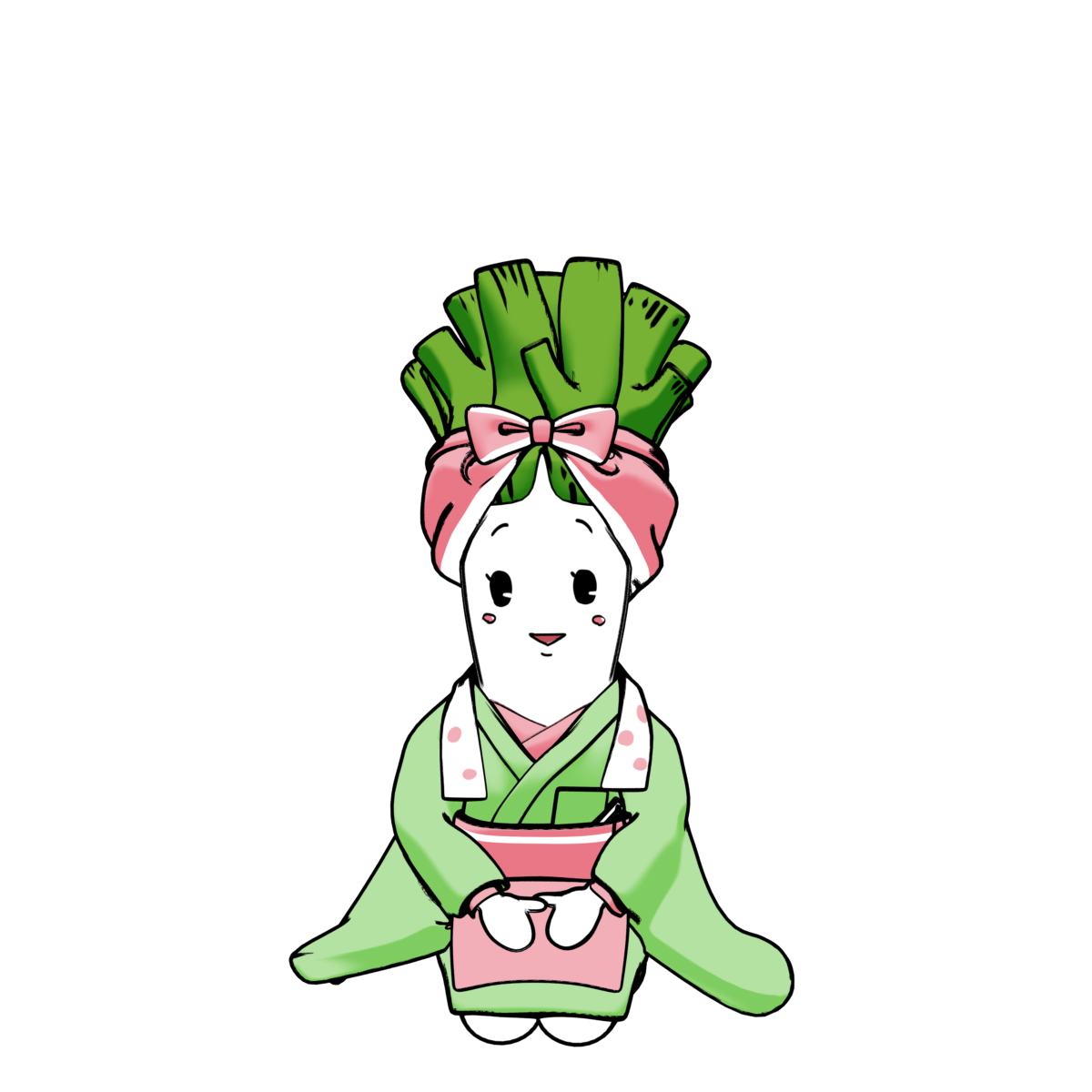 ねぎのん正座ポーズ