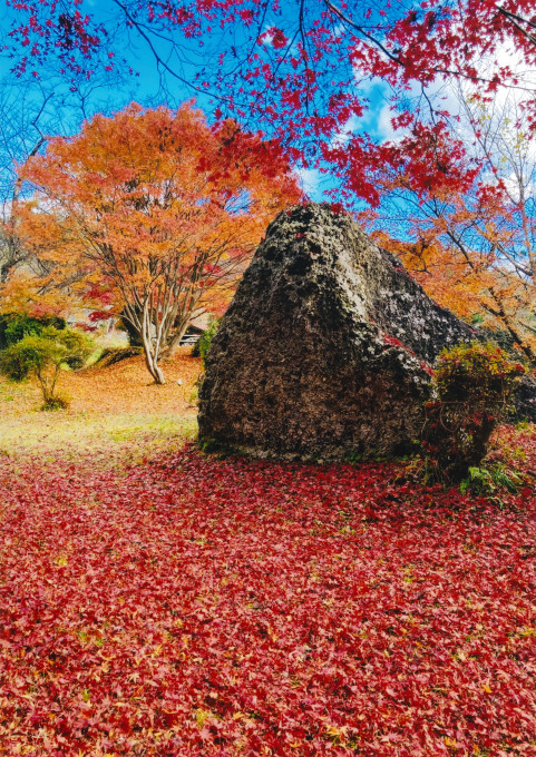 晩秋のおむすび岩